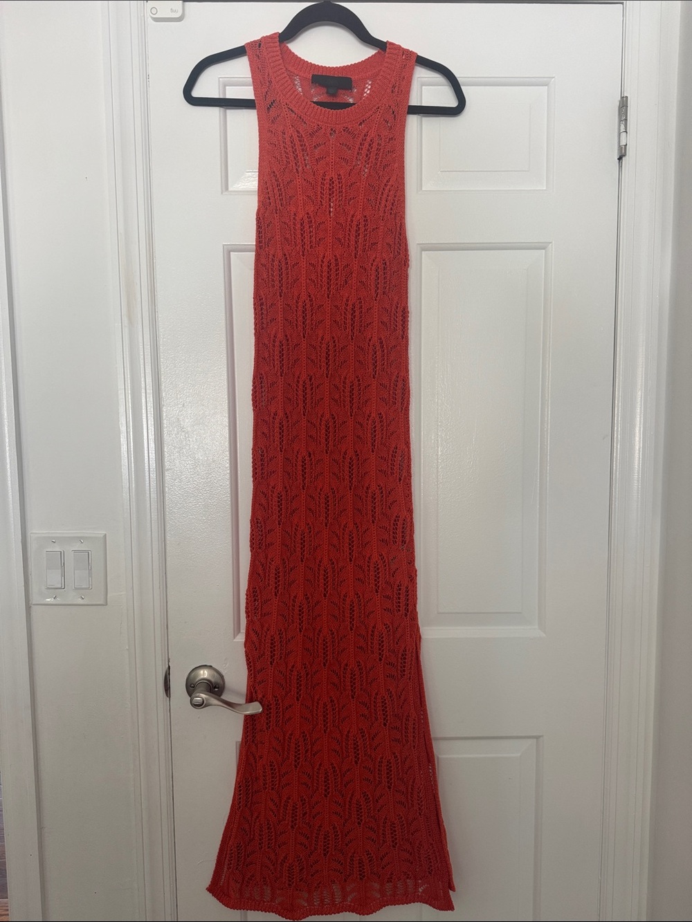 Zara Crochet Maxi Dress - Red